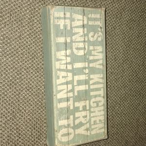 Kitchen descriptive wall plaque